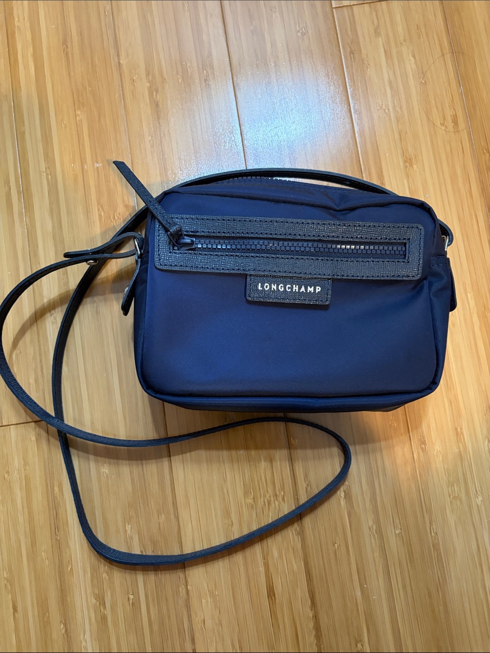 Longchamp Navy Nylon Crossbody Messenger Bag